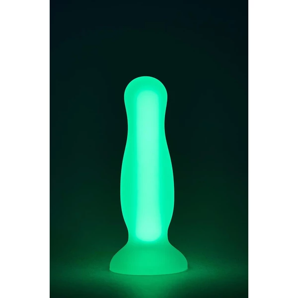 Radiant Glow In The Dark Plug Small Green - Korek analny świecący w ciemności, Zielony
