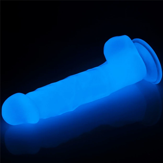 Lovetoy 8.5' Lumino Play Dildo - Dildo klasyczne na przyssawce świecące w ciemności