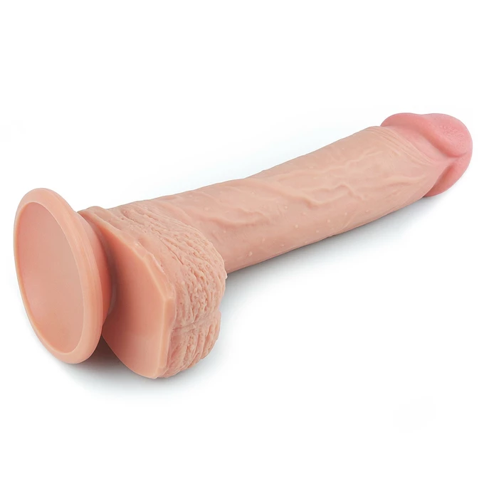 Lovetoy 8.5' Dual Layered Platinum Silicone Cock - Dildo klasyczne na przyssawce