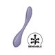 Satisfyer G Spot Flex 5+ Lilac - Vibrátor na bod G ohybný, ovládaný aplikáciou, fialový