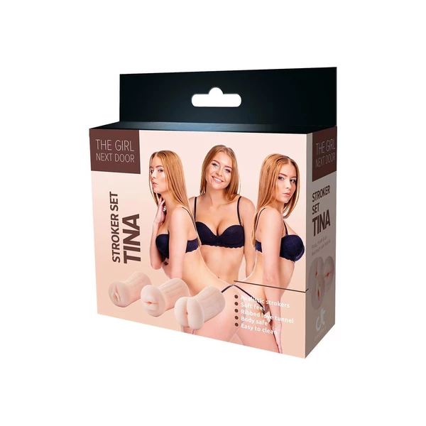 Dream Toys The Girl Next Door Tina - Masturbator naturalistyczny zestaw trzech sztuk