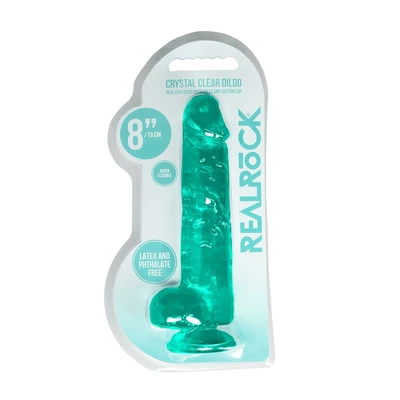 RealRock Realistic Dildo With Balls 8'/ 21 Cm - Dildo klasyczne na przyssawce