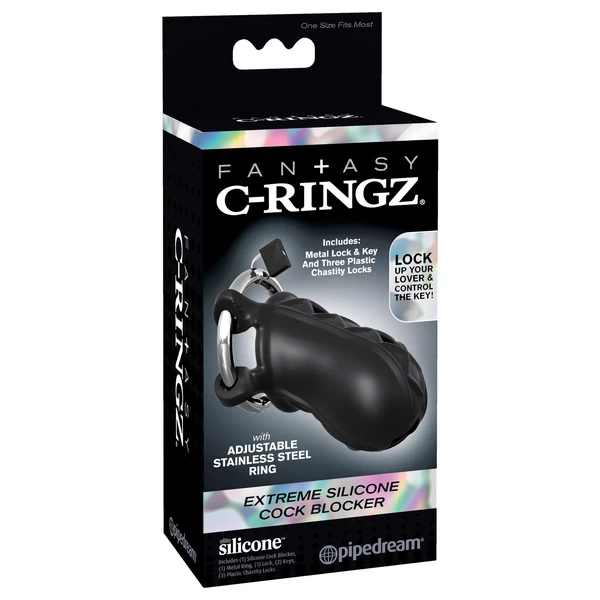 Pipedream Extreme Silicone Cock Blocker Black - Pas cnoty