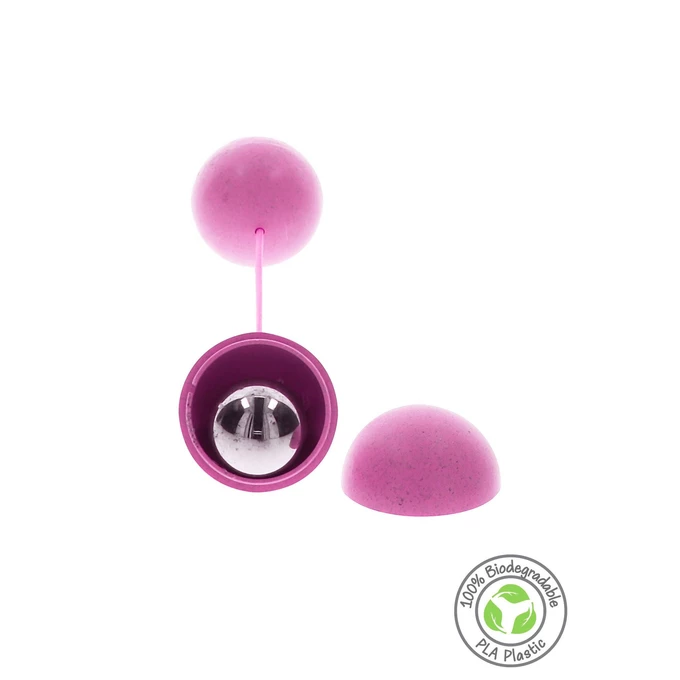 FUCK GREEN Sphere Balls Pink - Kulki gejszy z materiałów eco, Różowy