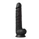 Dream Toys Real Love Dual Density Xxl Dildo 15Inch Black - Klasické dildo s prísavkou, čierne