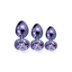 Nixie  Trainerâ Set, Purple Metallic - Súprava análnych kolíkov s kryštálom, fialová