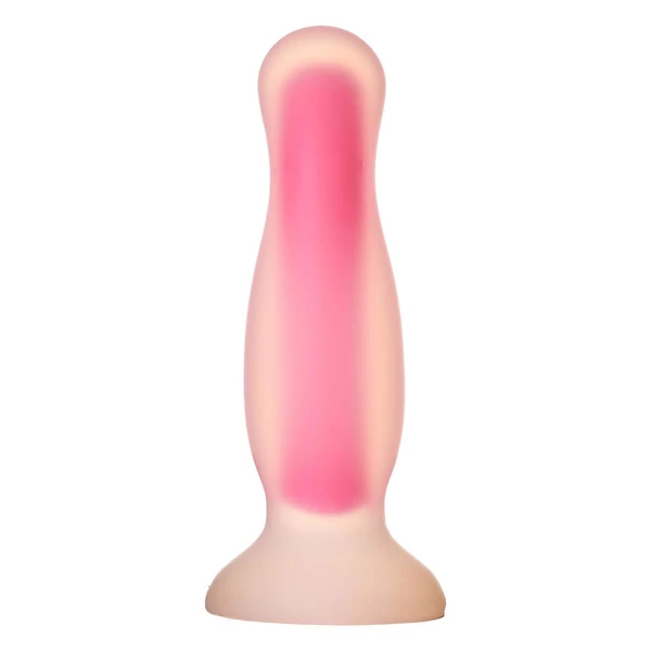 Radiant Glow In The Dark Plug Large Pink - Korek analny świecący w ciemności, Różowy