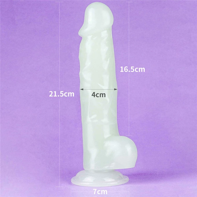 Lovetoy 8.5' Lumino Play Dildo - Dildo klasyczne na przyssawce świecące w ciemności