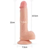 Lovetoy 8.5' Dual Layered Platinum Silicone Cock - Dildo klasyczne na przyssawce