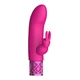 Royal Gems Dazzling Rechargeable Silicone Bullet Pink - Vibrátor rabbit, ružový