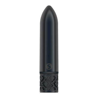 Royal Gems Glamour Rechargeable Abs Bullet Gunmetal - Miniwibrator, Czarny