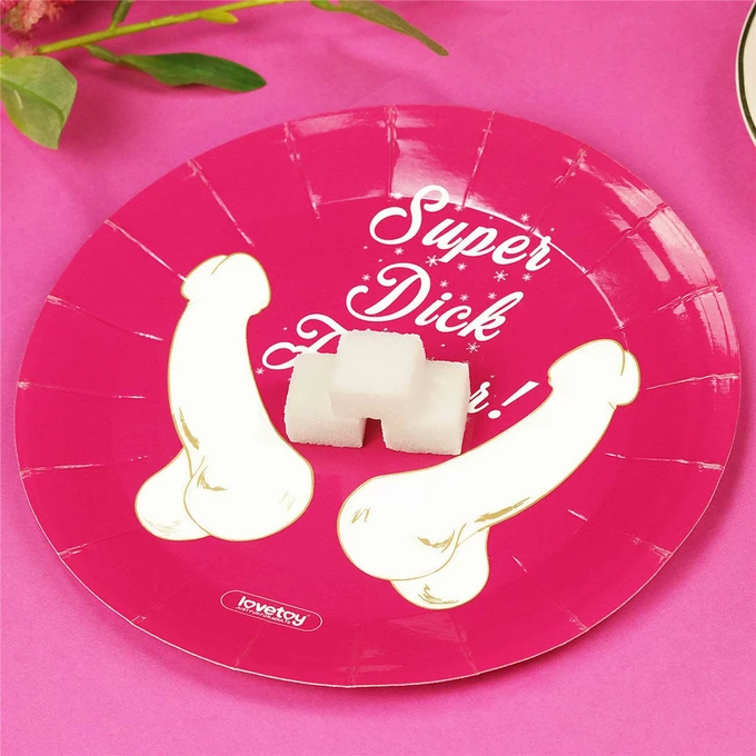 Lovetoy Super Dick Forever Bachelorette Paper Plates(Pack Of 6)