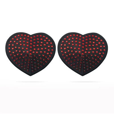 Lovetoy Reusable Red Diamond Heart Nipple Pasties - Nasutniki