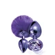 Nixie Set Pom Pom And Jewel Inlaid Purple Metallic - Súprava análnych kolíkov, fialová