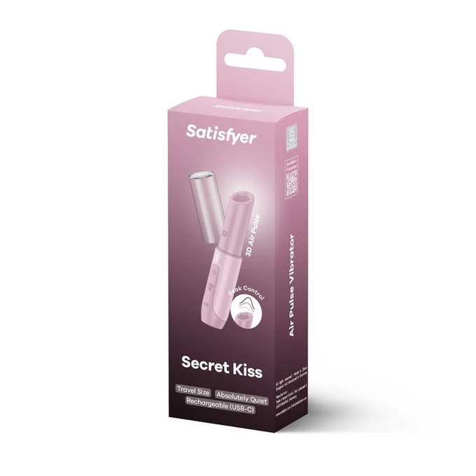 Satisfyer Secret Kiss - Mini vibrátor na klitoris v tvare rúžu, svetlo ružová