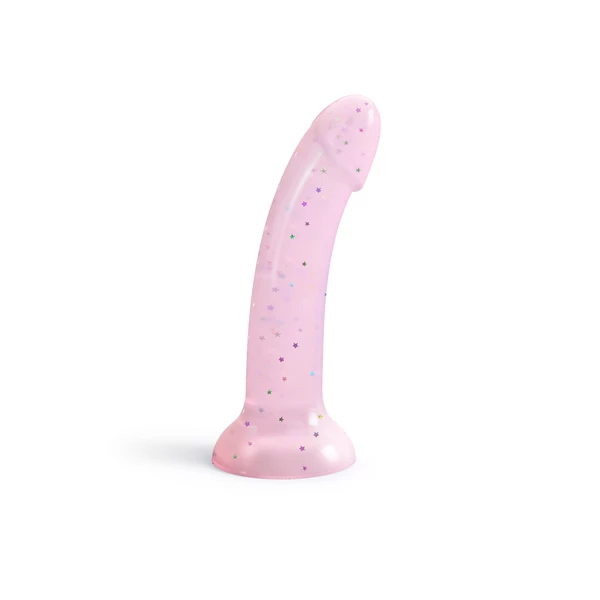 Love to Love Dildolls Starlight - Klasické dildo s prísavkou, ružové s malými hviezdičkami
