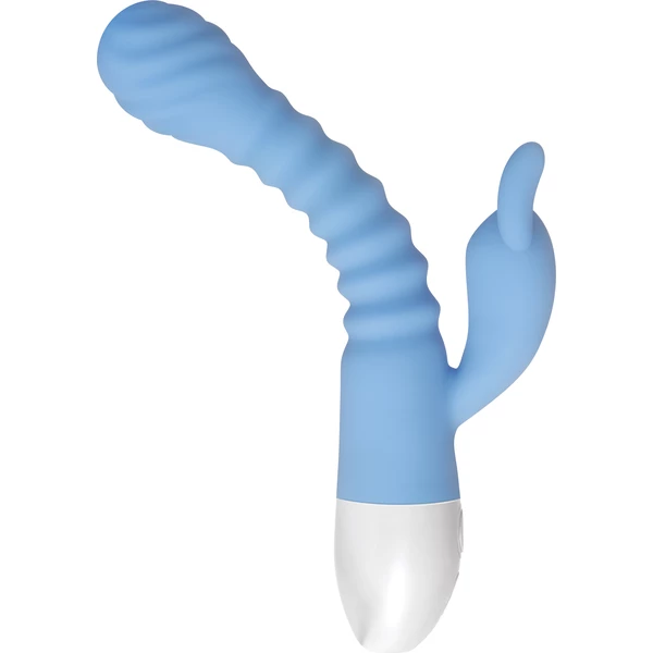 Evolved Bendy Bunny - Flexibilný vibrátor králiček, modrý
