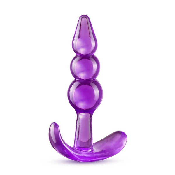 B Yours Triple Bead - Análny kolík, fialový