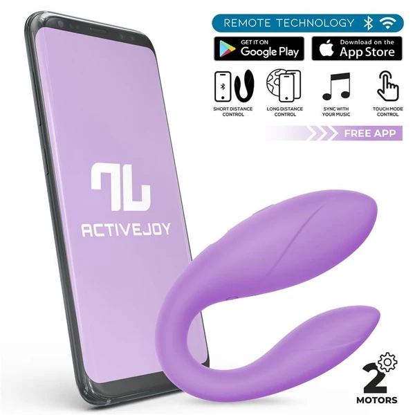 IntoYou Couple toy - Elastické, vibrujúce vajíčko ovládané aplikáciou, fialový