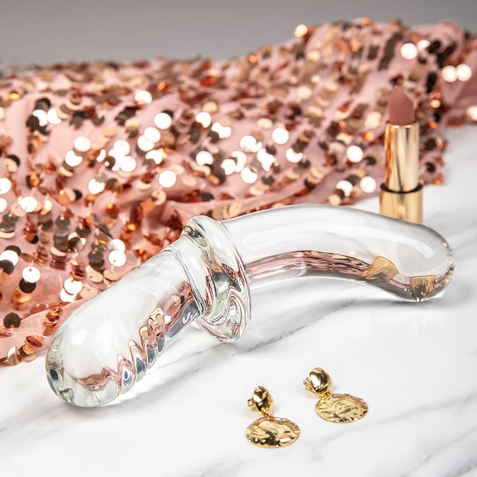 Satisfyer Double Crystal - Obojstranné dildo, priehľadné