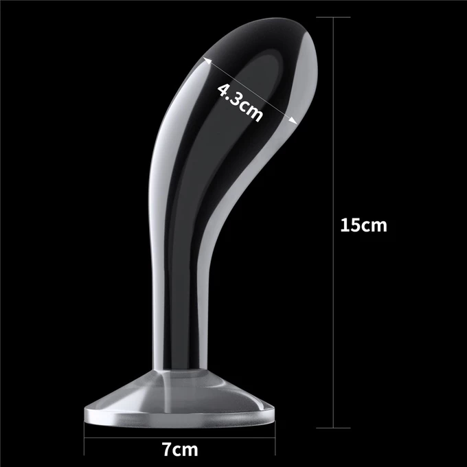 Lovetoy Flawess clear prostate plug 6&quot; - Klasický masážny prístroj na prostatu