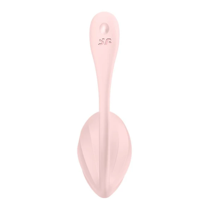 Satisfyer Ribbed Petal - Vibrujúce vajíčko, ovládané diaľkovým ovládaním a aplikáciou, svetloružový