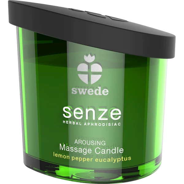 Senze Arousing Massage Candle Lemon Pepper Eucalyptus - Świeca do masażu