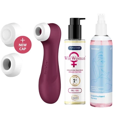 Sada Satisfyer Pro 2 Generation 3 -sonický vibrátor klitorisu + gél + dezinfekčný sprej