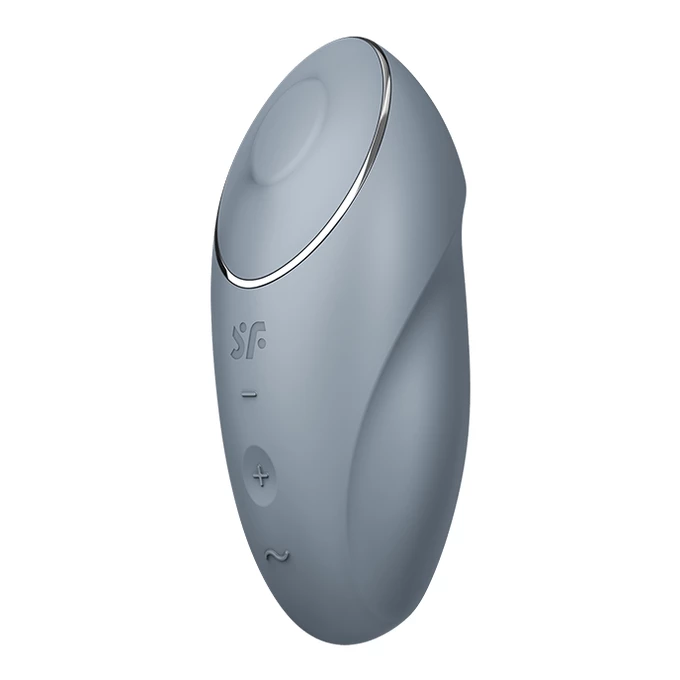 Satisfyer Tap &amp; Climax 1 Blue - Grey - Vibrátor na klitoris, modro-sivý