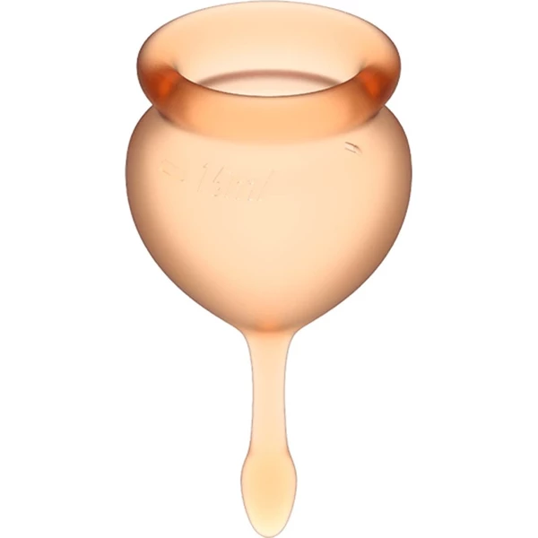 Satisfyer Feel Good Menstrual Cup orange - Menštruačný kalíšok