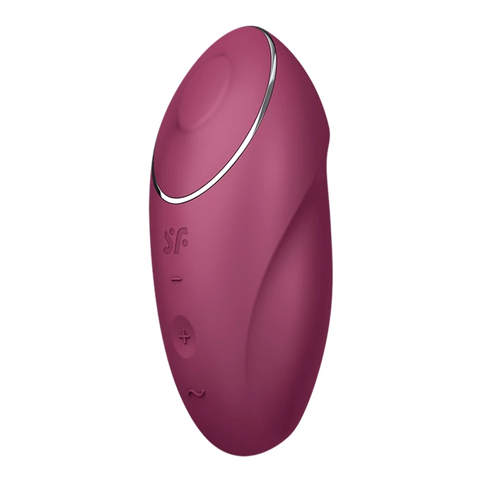 Satisfyer Tap &amp; Climax 1 Red - Vibrátor na klitoris, červený