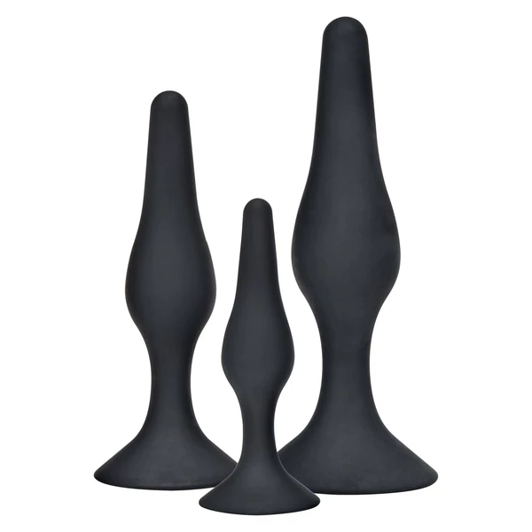 TOYJOY Curvy Companions Kit 3Pcs Black - Zestaw korków analnych