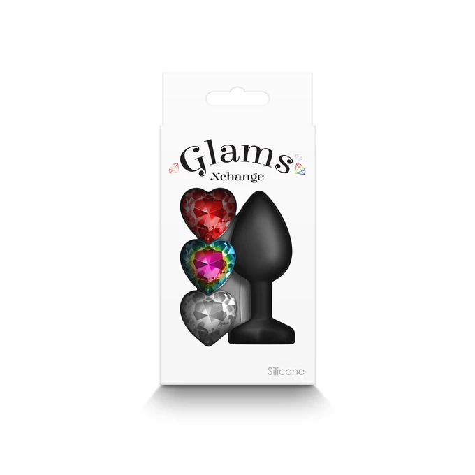 NS Novelties Glams xChange - korek analny, z wymiennym kolorem diamentu