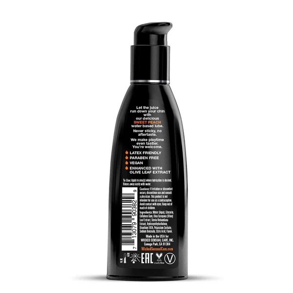 Wicked Sensual Care Aqua Sweet Peach Flavored 60Ml - Lubrykant smakowy