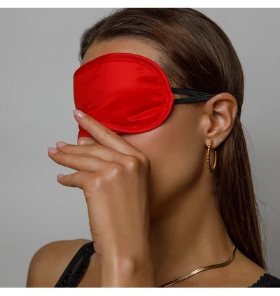 Crushious Satin Blindfold - Maska na oči, Červená