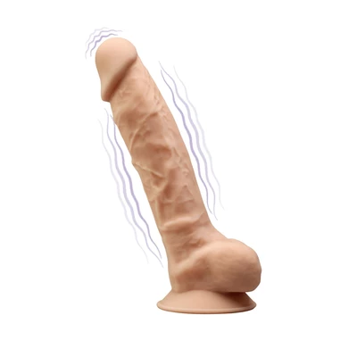 Silexd Model 1 8' Vibration + Lrs - Dildo wibrujące na przyssawce z pilotem