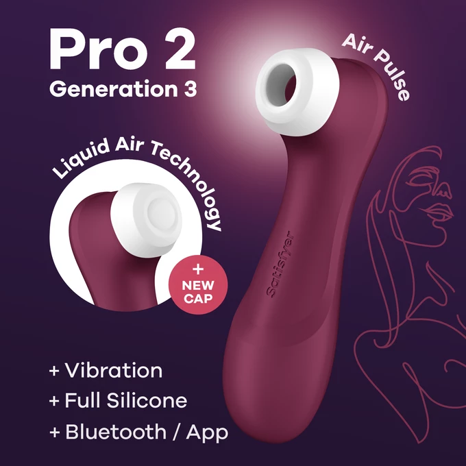 Sada Satisfyer Pro 2 Generation 3 -sonický vibrátor klitorisu + gél + dezinfekčný sprej