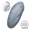 Satisfyer Tap &amp; Climax 1 Blue - Grey - Vibrátor na klitoris, modro-sivý