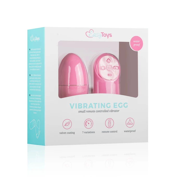 Easy Toys Vibrating Egg - Vibračné vajíčko na diaľkové ovládanie, ružové