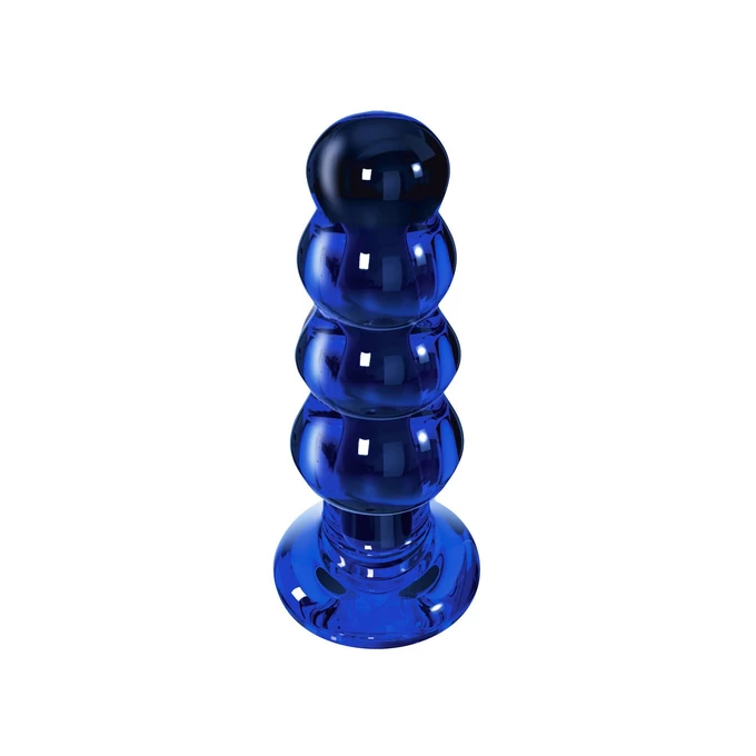 TOYJOY The Radiant Glass Buttplug Blue - Szklany korek analny