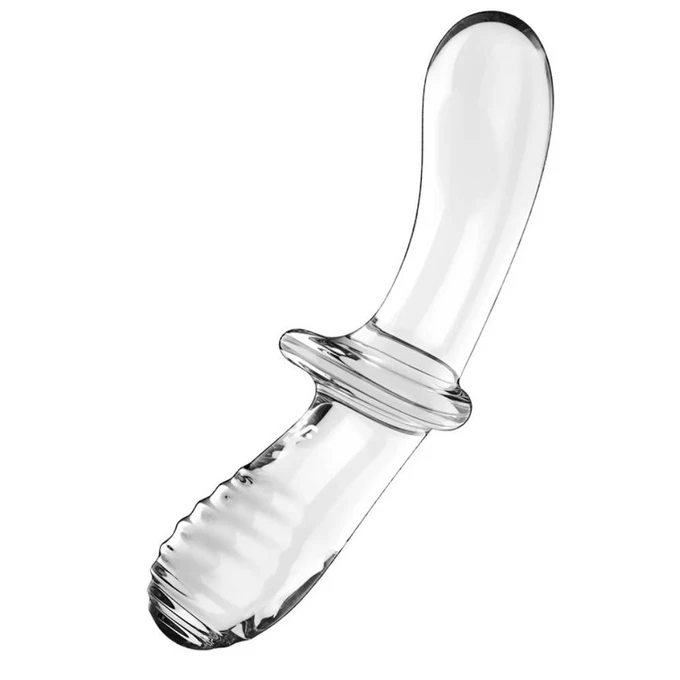 Satisfyer Double Crystal - Obojstranné dildo, priehľadné