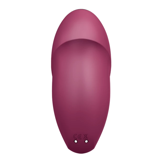 Satisfyer Tap &amp; Climax 1 Red - Vibrátor na klitoris, červený