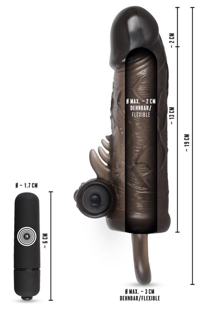 Rebel Extension Regular Sleeve - Wibrująca nakładka na penisa