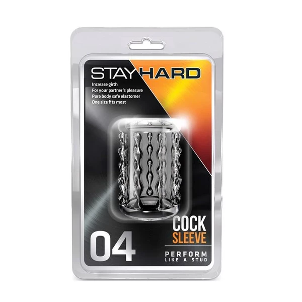 Stay Hard Cock Sleeve 04 Clear - Nakładka na penisa