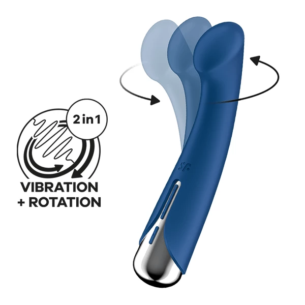 Satisfyer Spinning G-Spot 1 Blue - Vibrátor na bod G s rotačnou funkciou, modrý