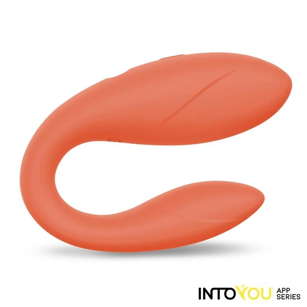 IntoYou Couple toy - Elastické, vibrujúce vajíčko ovládané aplikáciou, koralové