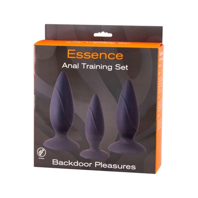 Seven Creations Essence Anal Training Set Black - Zestaw korków analnych