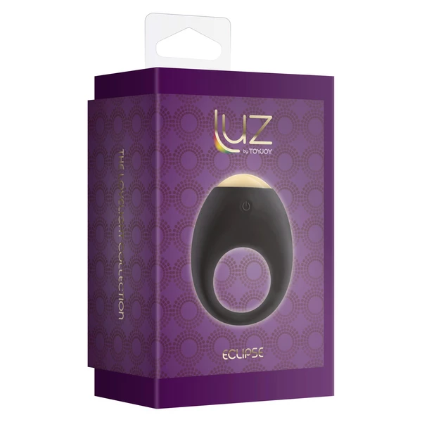 TOYJOY Eclipse Vibrating Cock Ring Black - Wibrujący pierścień erekcyjny