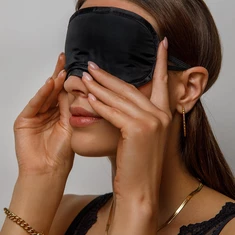 Crushious Satin Blindfold - Maska na oči, Čierna