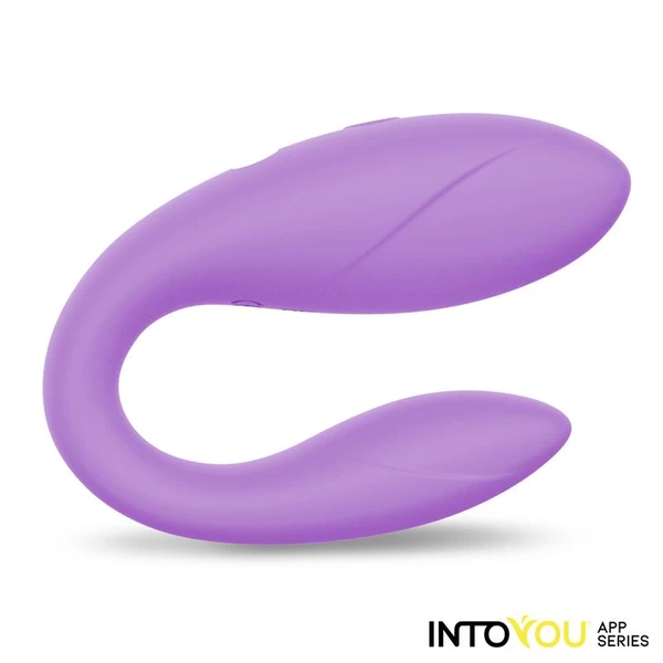 IntoYou Couple toy - Elastické, vibrujúce vajíčko ovládané aplikáciou, fialový